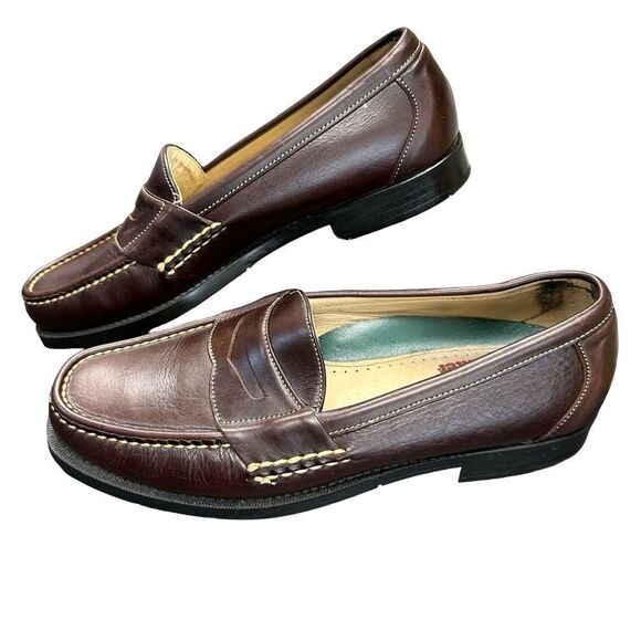 DEXTER Classic Dark Brown Leather Penny Loafers Men’s Size 10 M - Picture 1 of 16